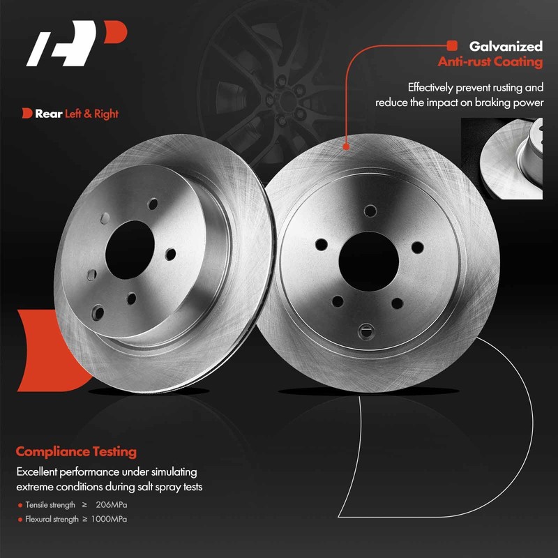 A-Premium Disc Brake Rotors Rear for Nissan Nissan Murano Pathfinder INFINITI gallery
