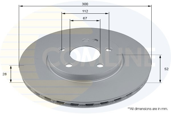 Comline Front Brake Disc Fits Mercedes Vito V-Class 1.5 CDi 1.6 2.1 D #2 gallery