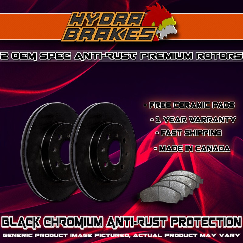FITS 2012 MITSUBISHI ECLIPSE OE BLANK Brake Rotors CERAMIC BLK F