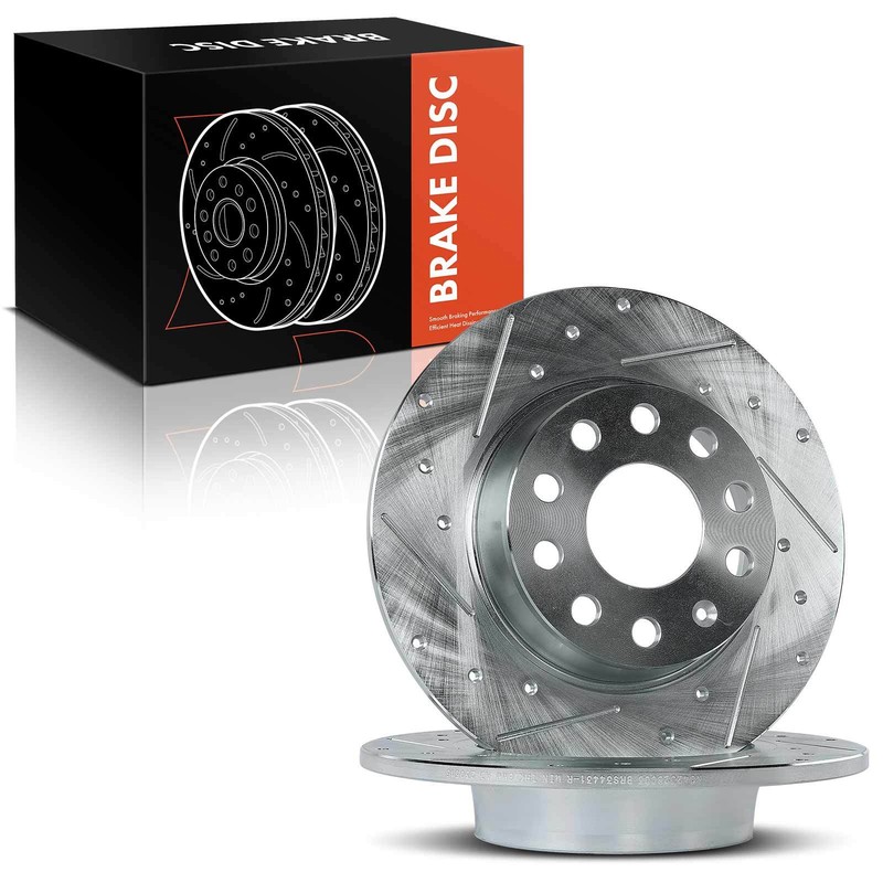 271.8mm Drilled Brake Rotor for Audi A3 Volkswagen Beetle e-Golf 15-19 Rear Side gallery