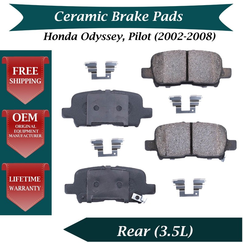 New OE Rear Ceramic Brake Pads For 2002-2008 Honda Pilot Odyssey 10 Yr Warranty