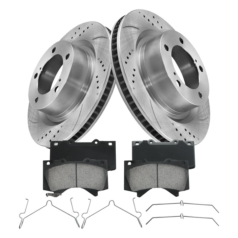 Front Rear Disc Rotors Pads w/ Calipers for 2008-2013 2014 2015 Toyota Sequoia gallery