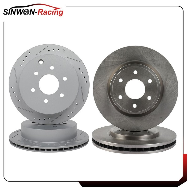 Front & Rear Brake Rotors For Nissan Xterra 05-15 Fits Suzuki Equator 2010-2011
