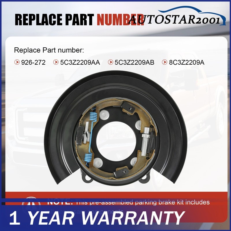 Rear Passenger Parking Brake w/ Backing Plate Assembly Fit Ford Super Duty F-250 gallery