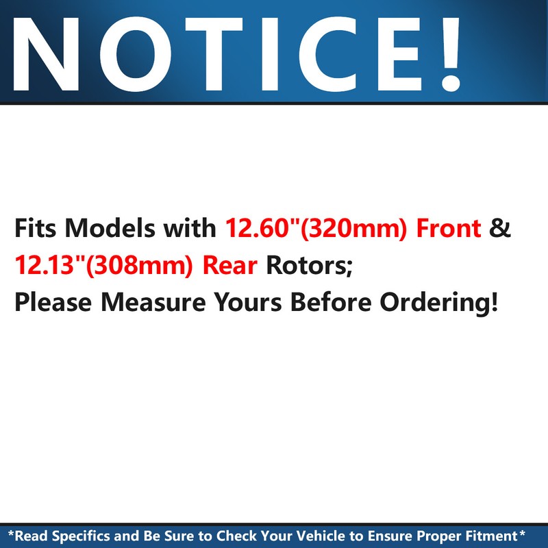 12.60" Front and 12.13" Rear Disc Rotor Brake Pad for Infiniti EX35 G25 G37 370Z gallery