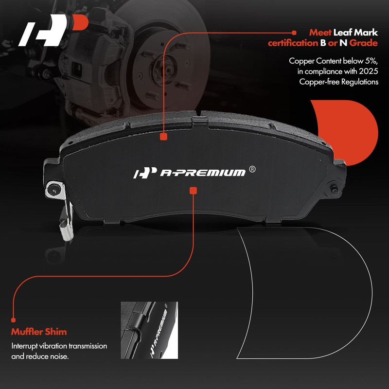 A-Premium Pair Front Brake Rotor & Pads+Brake Caliper for Honda Odyssey 05-10 gallery