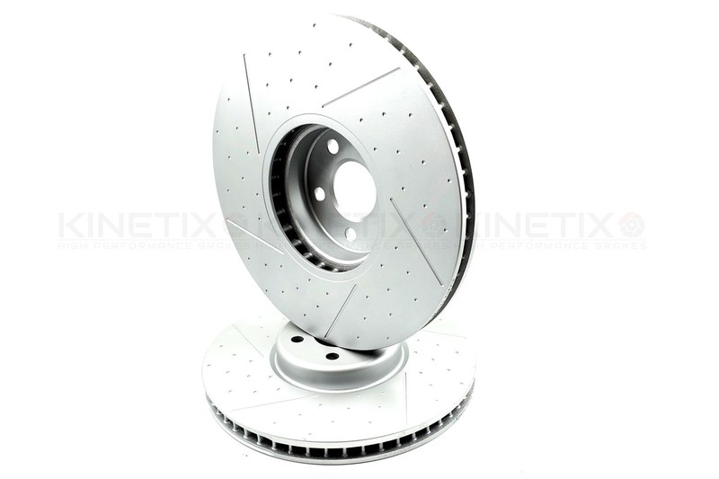 FOR BMW 530i xDrive G60 M SPORT 2023- DIMPLE GROOVE FRONT BRAKE DISCS PAIR 348mm gallery
