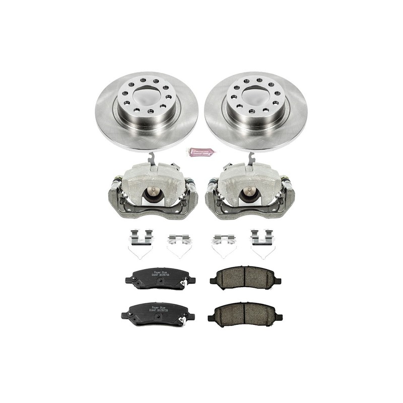 Powerstop 264mm Rear Brake Discs & Calipers & Pads Kit for 2013-2016 Dodge Dart