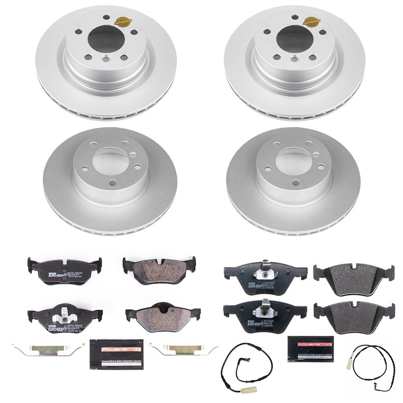 ESK5766 Powerstop Brake Disc and Pad Kits 4-Wheel Set Front & Rear for BMW 128i gallery