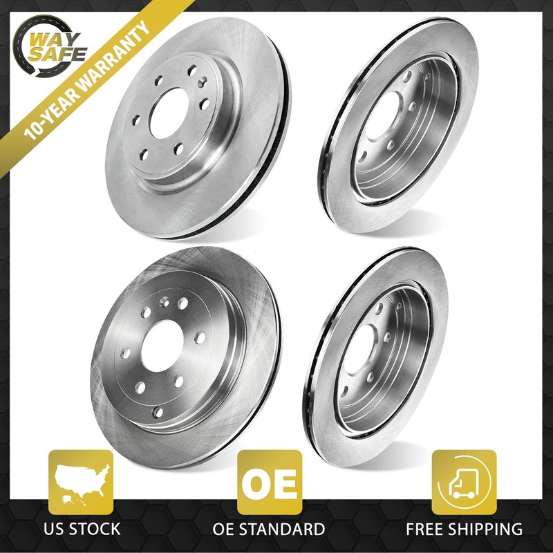 Front & Rear Brake Rotors Kit for Buick Enclave Saturn Outlook GMC Acadia