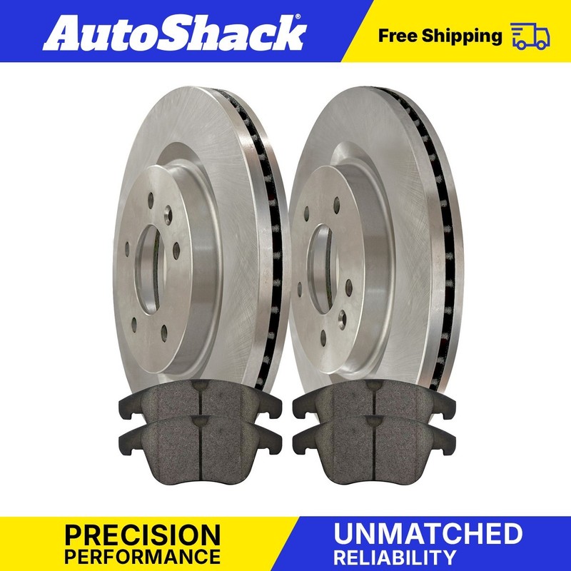 Front Brake Rotors Ceramic Pads for 2008-2015 Land Rover LR2 2.0L 3.2L