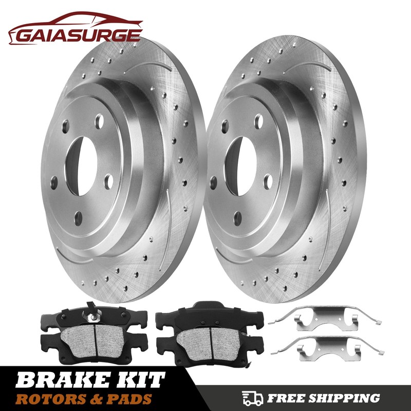 13 inch REAR Rotors Ceramic Brake Pads Kit for Dodge Durango Grand Cherokee