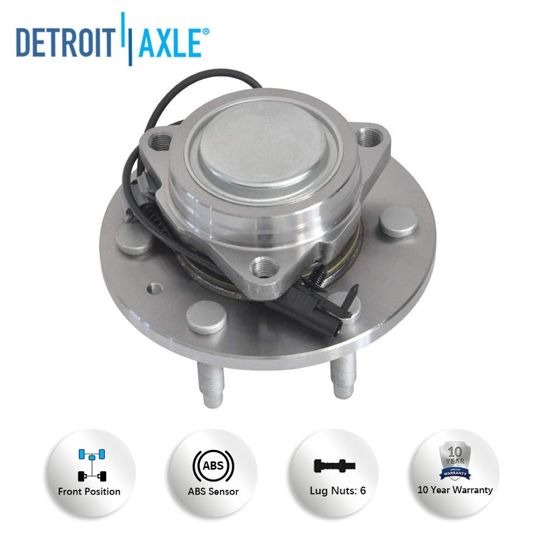 2WD Front Brake Rotors Ceramic Pad Wheel Bearing Hub for Sierra Silverado 1500 gallery