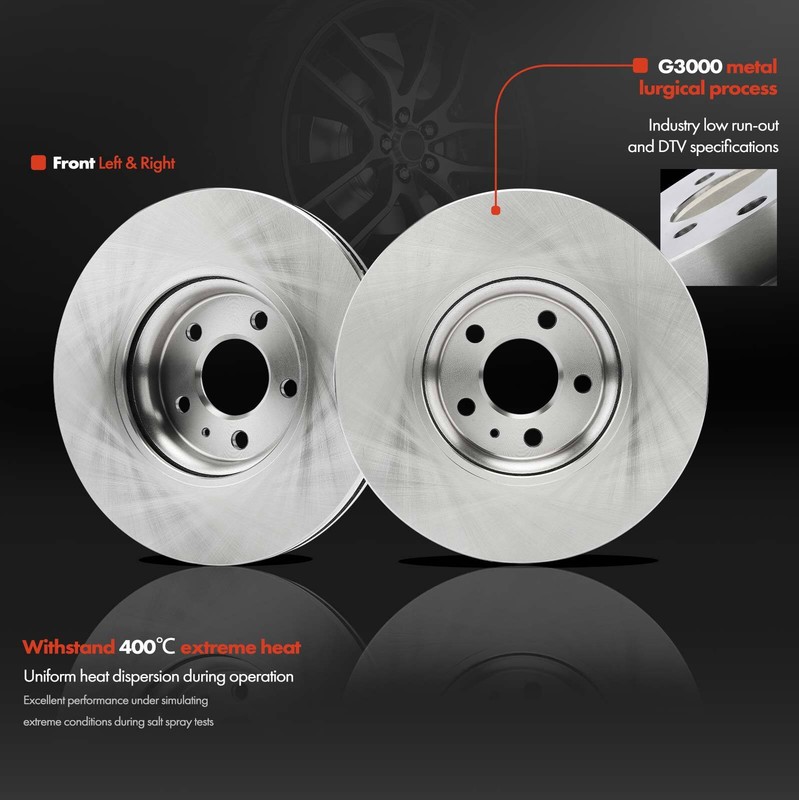 New Front Disc Brake Rotors for Audi A4 2012-2016 A5 2012-2015 A6 Q5 S5 allroad gallery