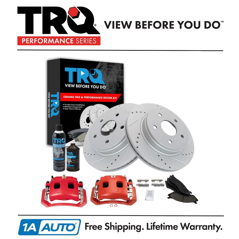 TRQ Performance Front Brake Pad & Rotor Kit Fits 2003-2006 Dodge