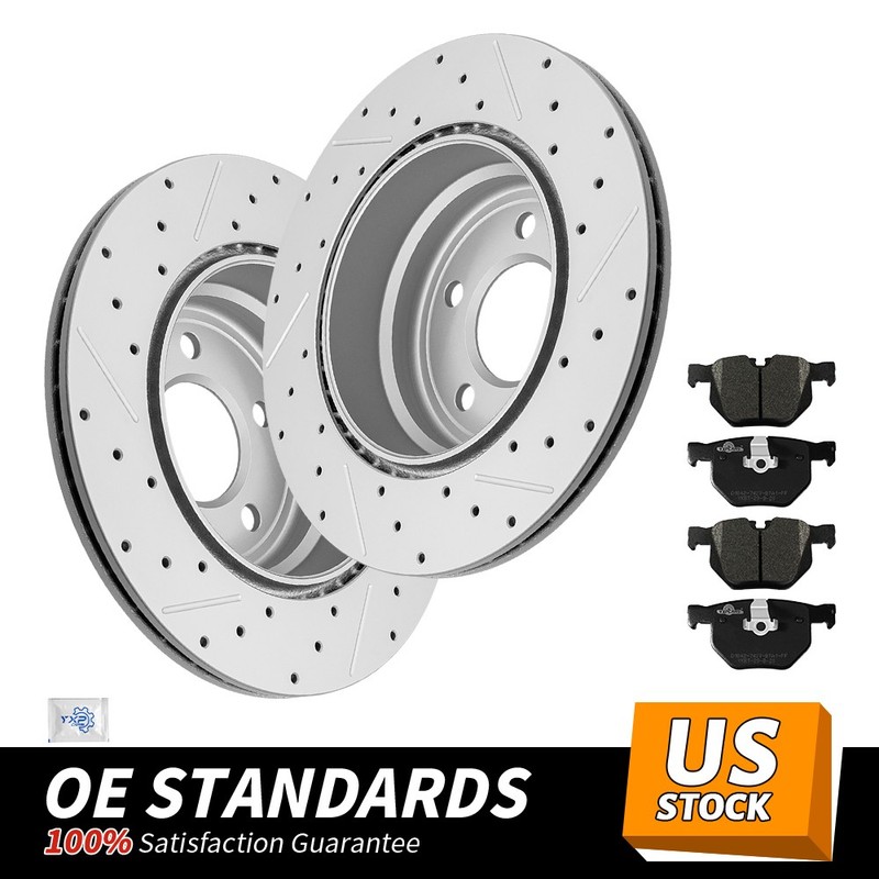 320mm Rear Disc Rotors Ceramic Brake Pads for 2007 – 2018 BMW X5 2010 – 2019 X6