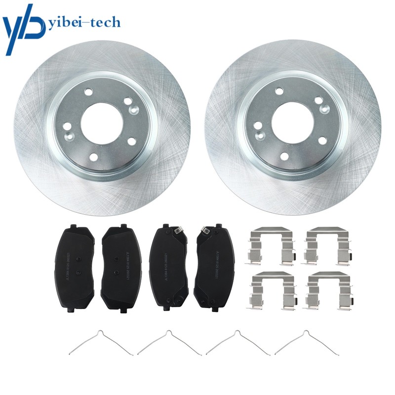 Front Disc Brake Rotors & Brake Pads for Hyundai Kona Electric Sonata Kia Optima