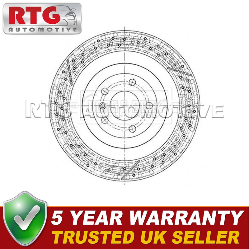 Rear 1x Brake Disc Fits Mercedes M-Class GLE GL-Class GLS 4.7 5.5 6.2 1664230512