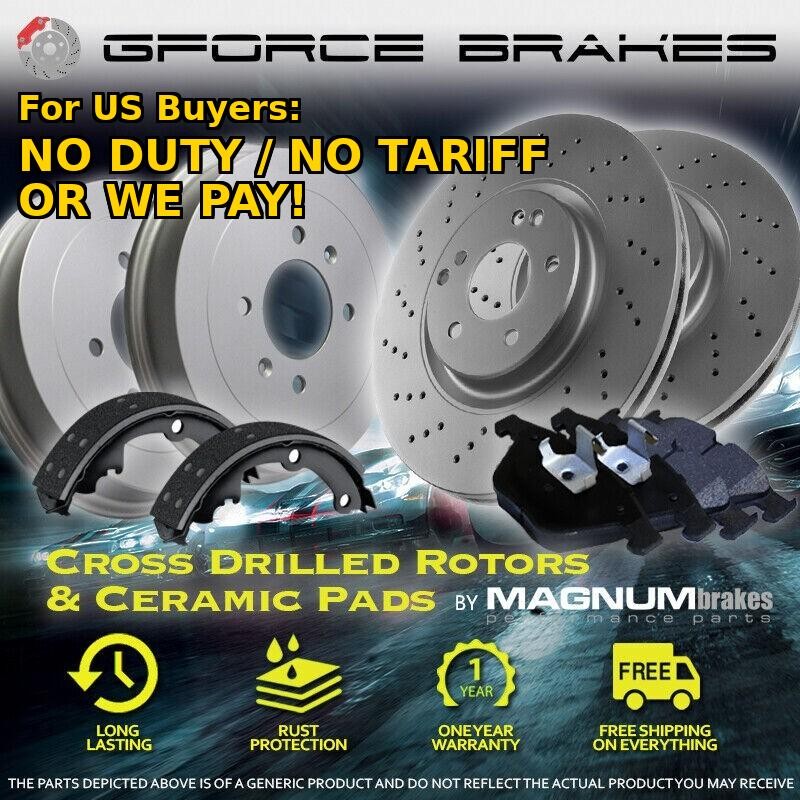 Front Premium Rotors Pads & Rear Drums Shoes for 2018-2020 Sonic Rear Drum