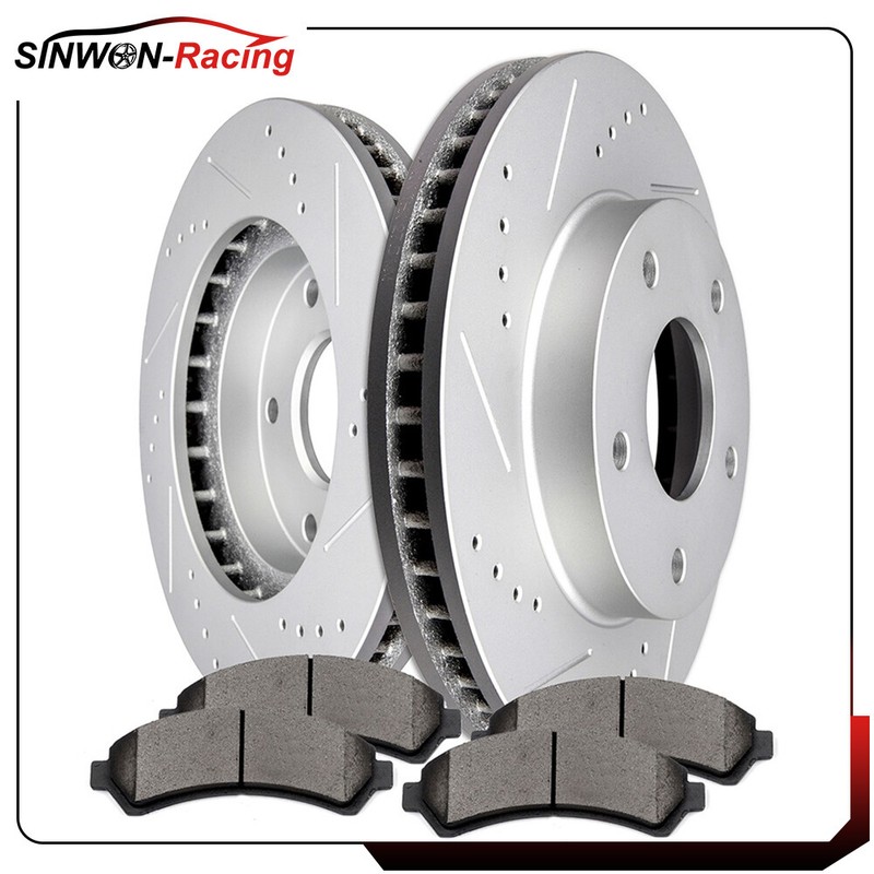For 98 99 00 01 02 03 04 05 Blazer 2WD 4WD Front Brake Rotors And Ceramic Pads