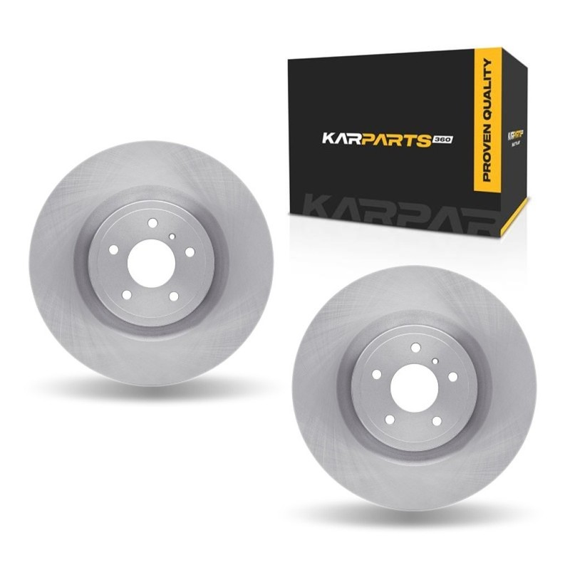 For Infiniti M37/M56/M35h 2011-2013 Brake Rotor Set Front | 1-Piece Construction