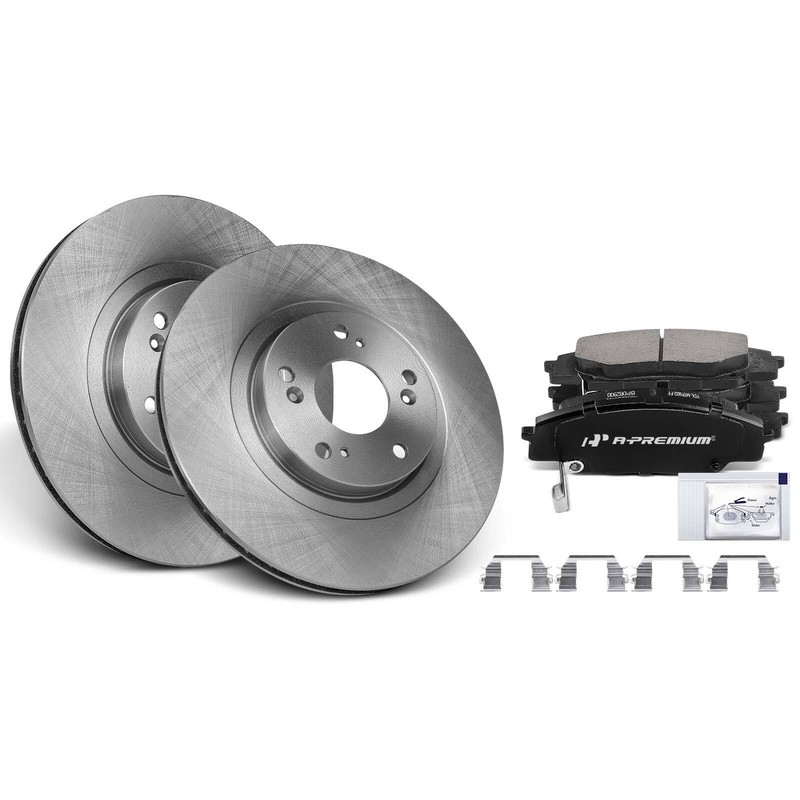 Front Side Disc Brake Rotor & Ceramic Brake Pad for Honda Civic Acura RSX CSX gallery