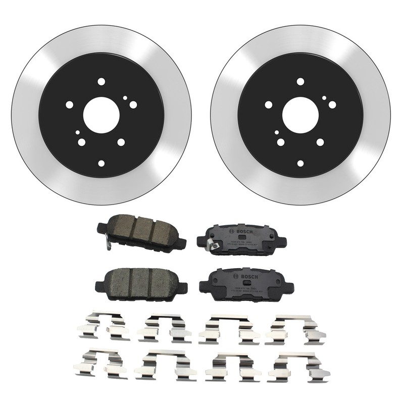 Wagner Rear Rotors Bosch QuietCast Ceramic Disc Brake Pads Kit For Grand Vitara