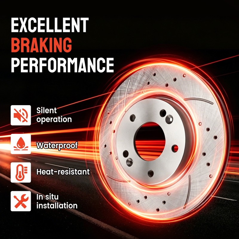 11.1in Rear Disc Rotors Ceramic Brake Pads fits Toyota RAV4 2011 2.5L/3.5L gallery