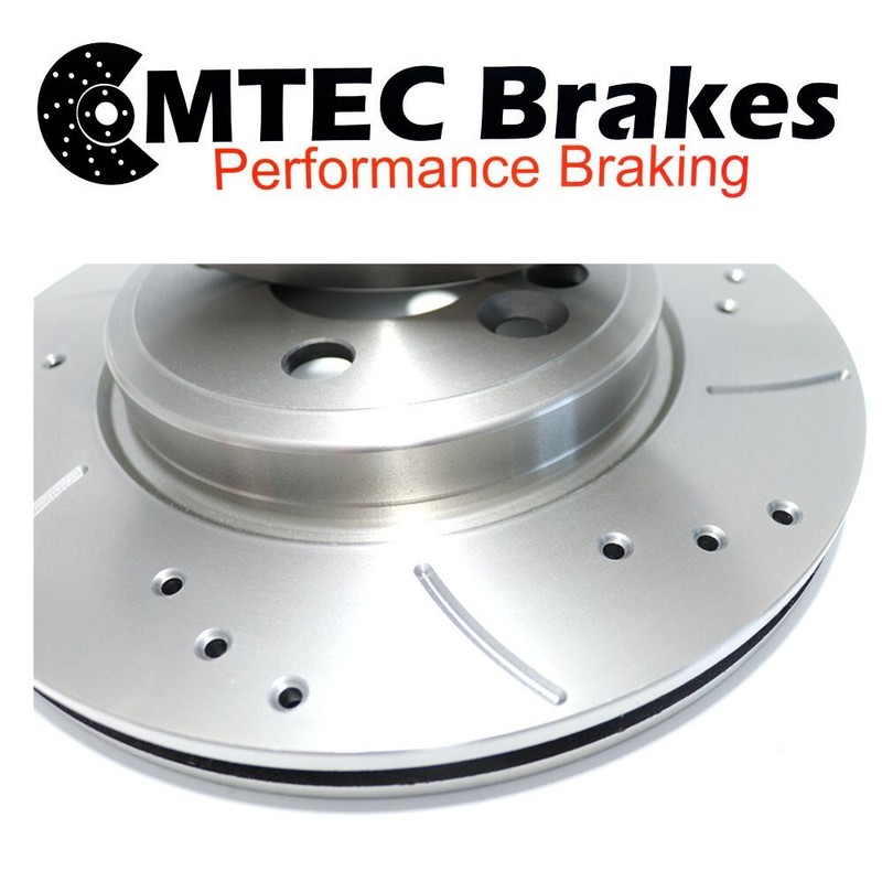 Peugeot 206 1.1 Drilled Grooved Front Brake Discs Brake Pads gallery