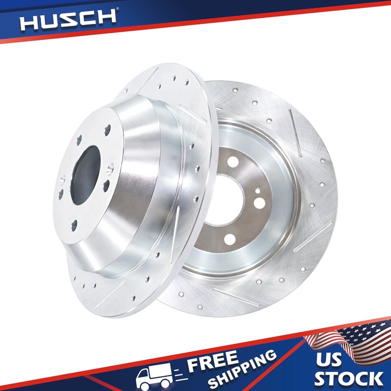 Rear Disc Brake Rotors for Drilled Slotted Plated for Santa Fe Sedona 31553