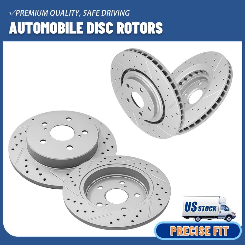 Front & Rear Drilled Brake Rotors For 2018-2021 Lexus NX300H NX300 15-17 NX200T