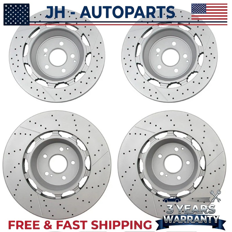 Brake Rotor Kits Front & Rear For Mercedes Benz S63 & S65 AMG 2014-2020 gallery
