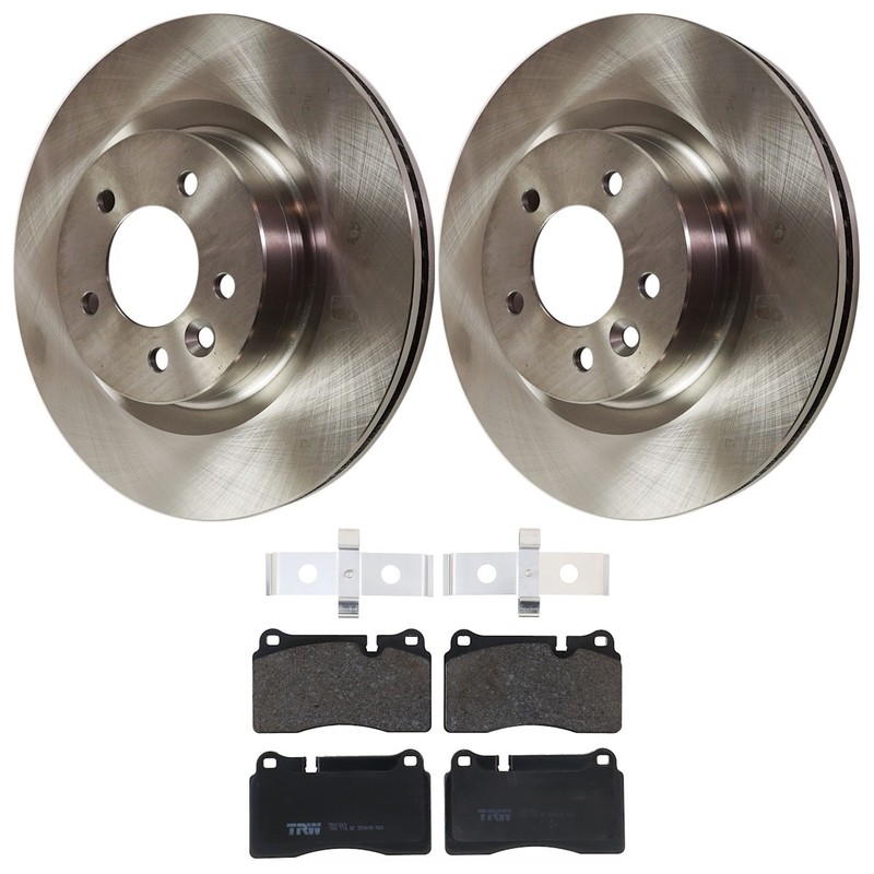 KIT-072924-2635 TRW Brake Disc and Pad Kits 2-Wheel Set Front for Range Rover