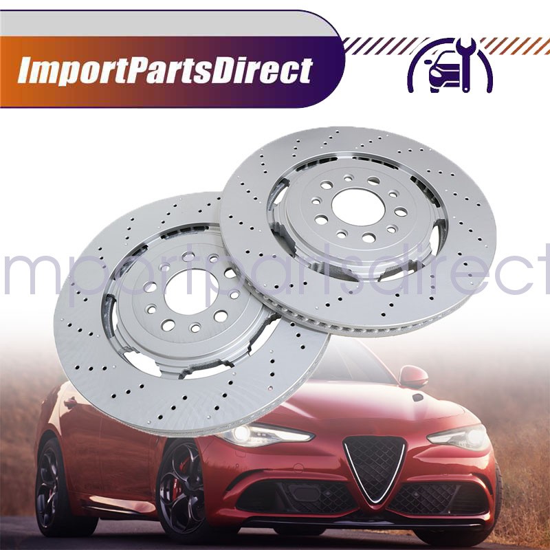 For Alfa Romeo Giulia Stelvio Quadrifoglio 2017-2021 Pair Front Brake Rotors