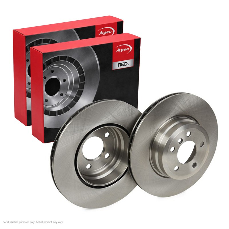2X APEC Rear Brake Discs for BMW X6 2008-19 345mm Vented DSK2603