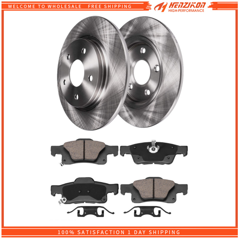 for Dodge Durango Grand Cherokee 12.99 inch REAR Rotors Ceramic Brake Pads Kit