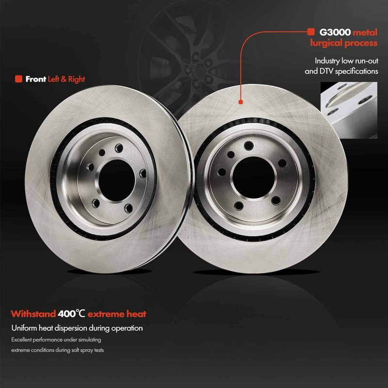 6x Front Disc Brake Rotors & Ceramic Brake Pads for Land Rover Range Rover Sport gallery
