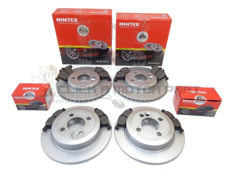 MINI ONE COOPER 1.6 01-06 R50 R53 FRONT & REAR MINTEX BRAKE DISCS AND PADS SET