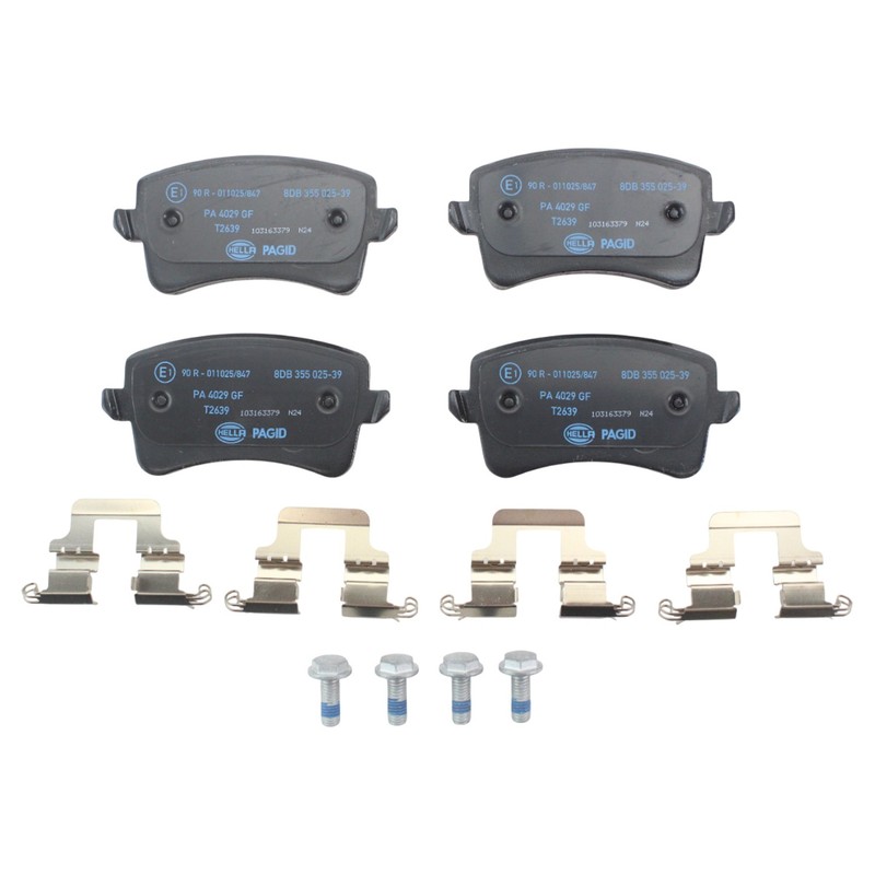 DuraGo Rear Rotor Hella Low-Met Disc Brake Pad Kit For Audi A4 A5 allroad Q5 gallery