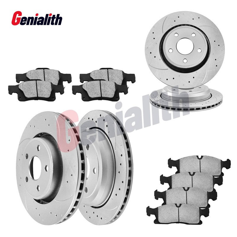 350mm Front 330mm Rear Brake Rotors Pads for 2011-2020 Durango Grand Cherokee