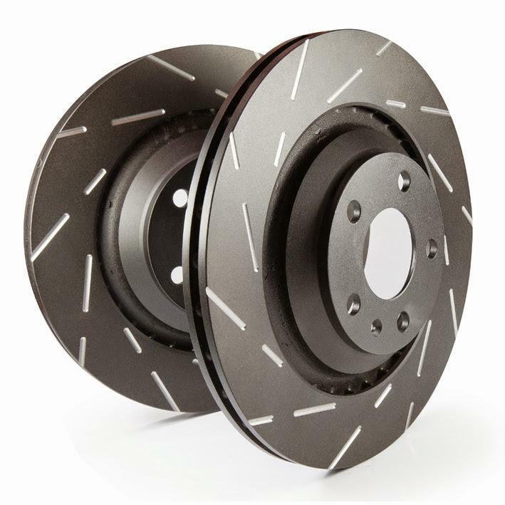 EBC Brakes USR7603 Slotted rotors feature a narrow slot to eliminate wind noise. gallery