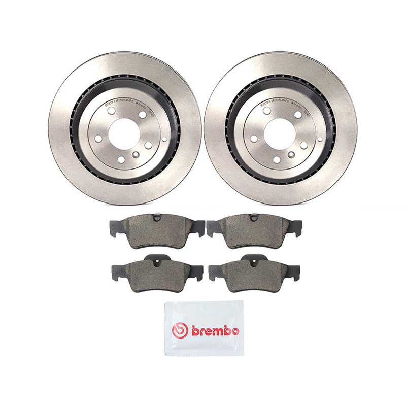 Brembo Rear Brake Kit Ceramic Pads Disc Rotors UV Coated For MB X164 W164 W251 gallery