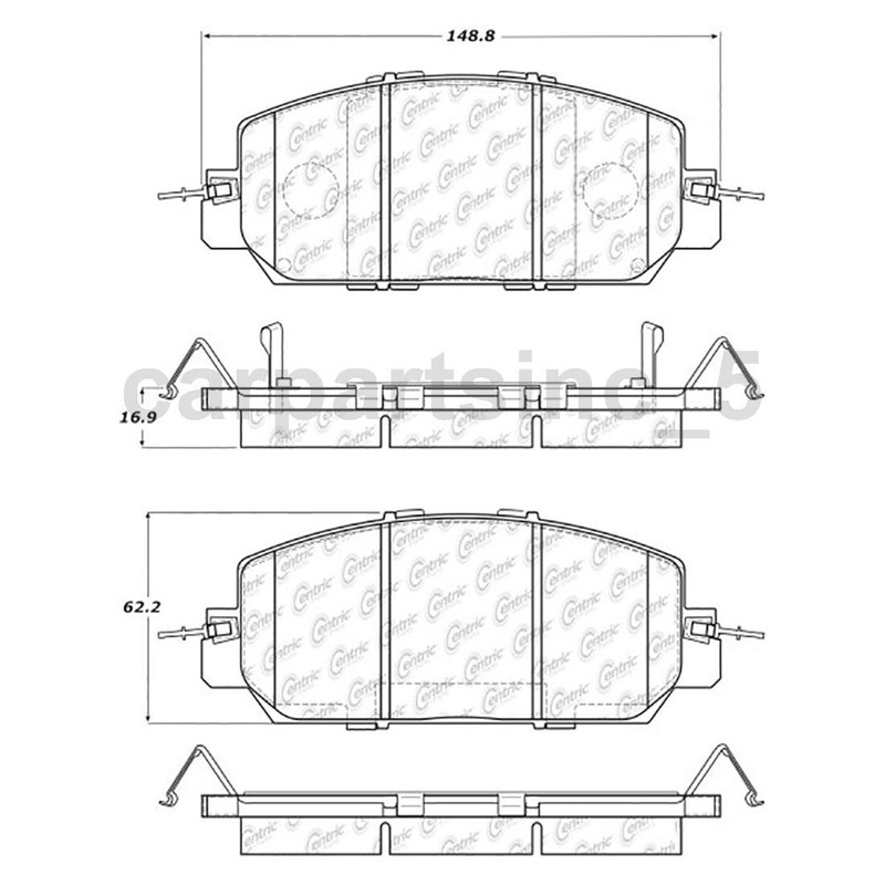 Brake Pad Brake Rotor Front Fits Honda Clarity gallery