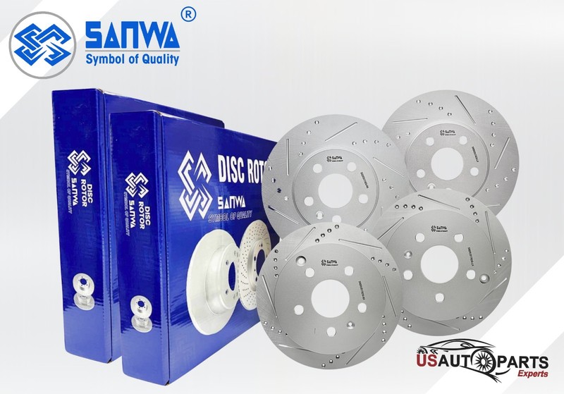 FRONT & REAR BRAKE ROTOR SET GEOMET COATED D&S FOR CHEVROLET EQUINOX 2010-2017