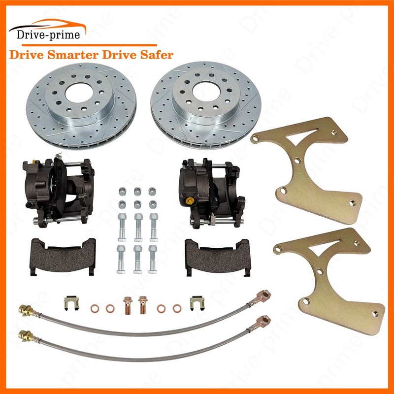 For GM 10 and 12 Bolt Motors Bolt-On Rear Disc Brake Conversion Kit Brand New