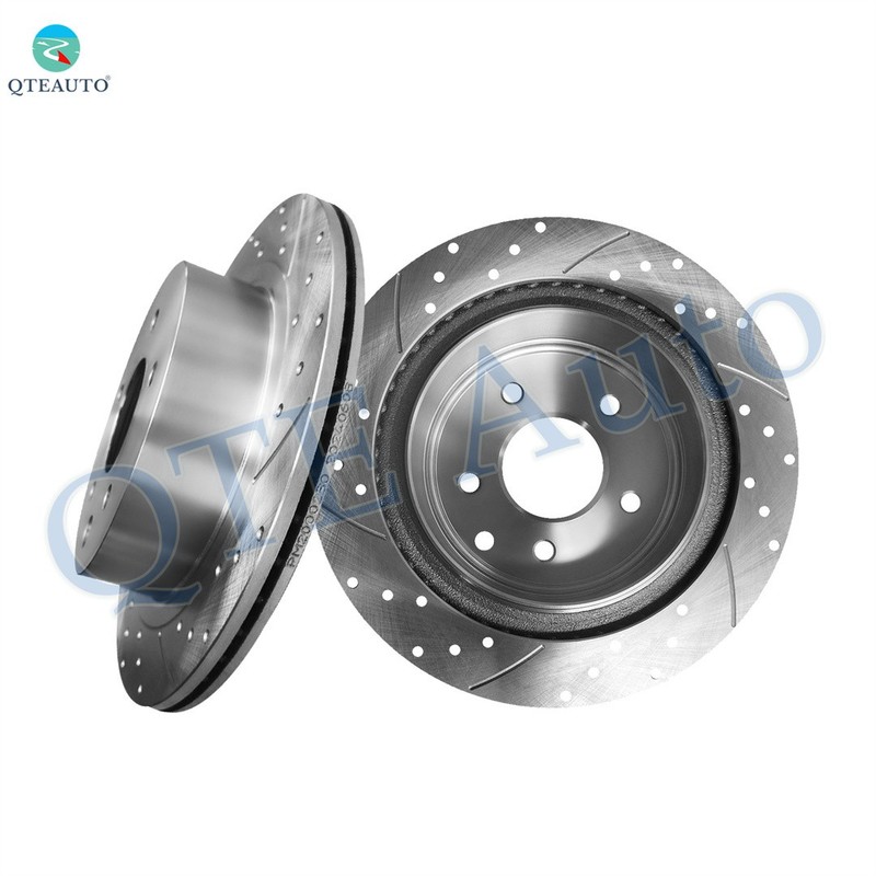 Rear 292mm Drilled Slotted Brake Disc Rotors For 2014 2017 Nissan Juke Nismo RS