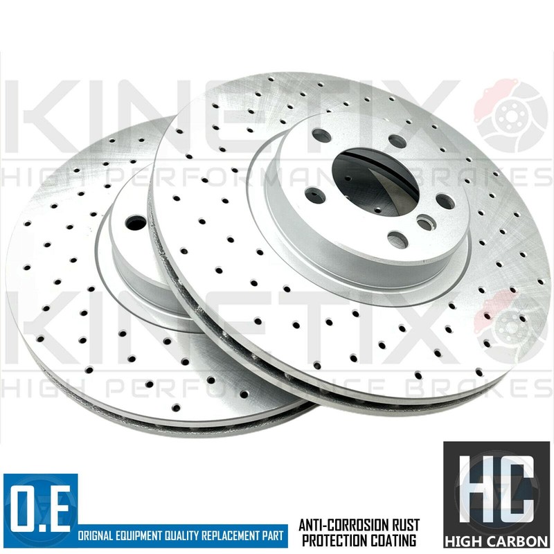 FOR BMW X6 40d M SPORT E71 E72 FRONT DRILLED PERFORMANCE BRAKE DISCS 348mm