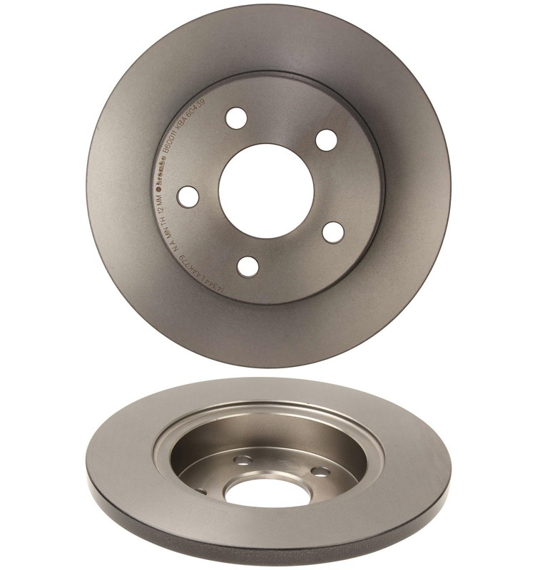 For Chevy Pontiac Saturn Pair Set of 2 Rear Solid Disc Brake Rotors 5 Lug Brembo