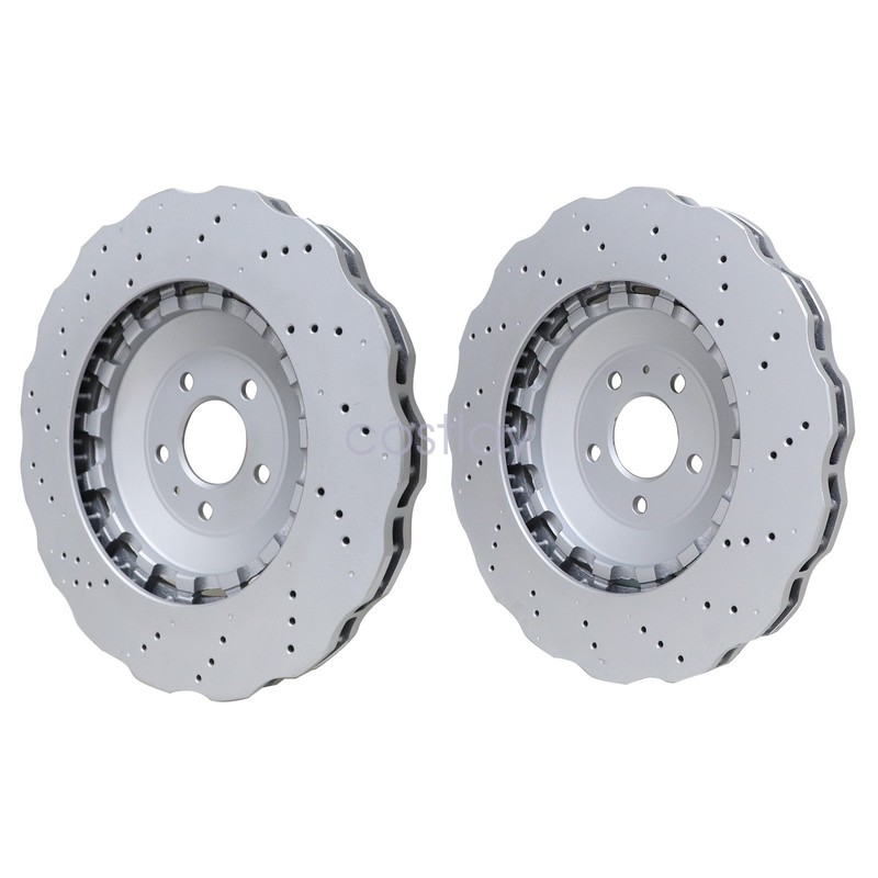 Fits For 2014-2016 Audi RS7 4.0L A Pair Of Front Disc Brake Rotors 4G0615301AH gallery