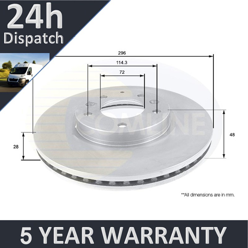 Fits Mazda CX-7 2006-2014 2.2 D 2.3 2.5 + Other Models PV Front Brake Disc #1